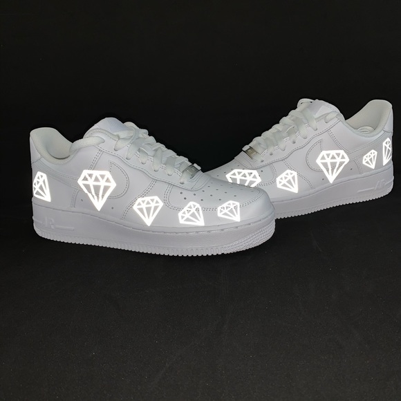 Reflective diamond Air Force 1’s - Picture 2 of 7
